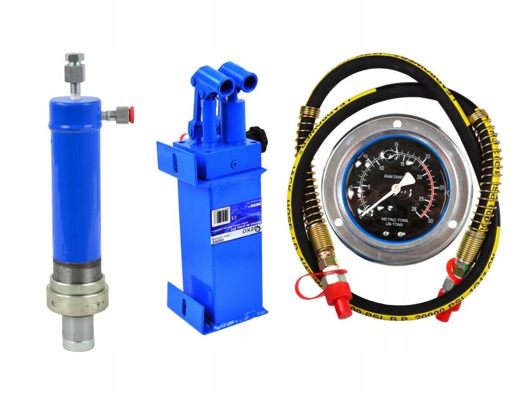 Hydraulické čerpadlo, valec, manometer, súprava pre dielenský lis 20t G02003