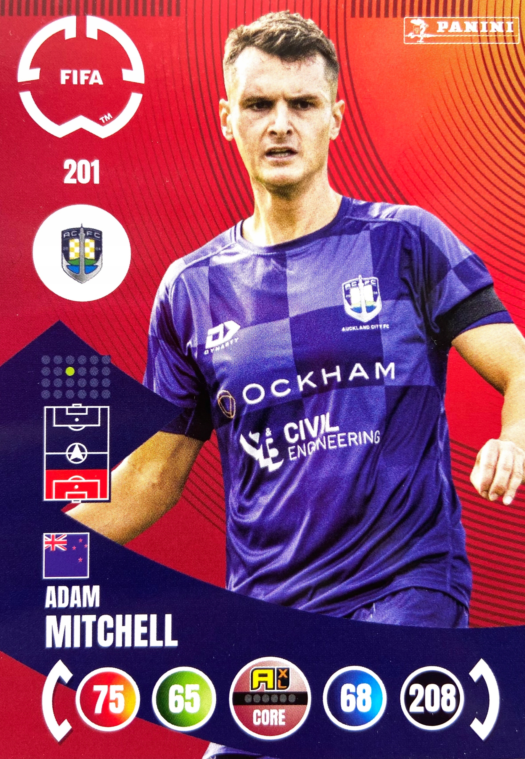 Fifa Club World Cup 2025 Team Mate Base 201 Adam Mitchell Auckland City