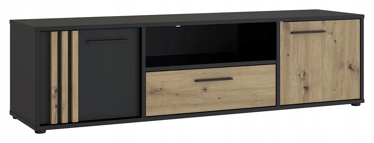 Szeroka szafka RTV z lamelami CARDIGAN CDGT132, FORTE