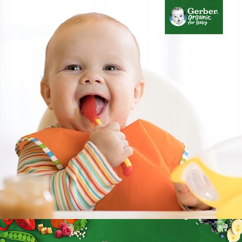 GERBER ORGANIC OBIADEK BATATY Z DYNIĄ KURCZAKIEM I BURACZKAMI 190 G Wiek podawania od 8 miesiąca