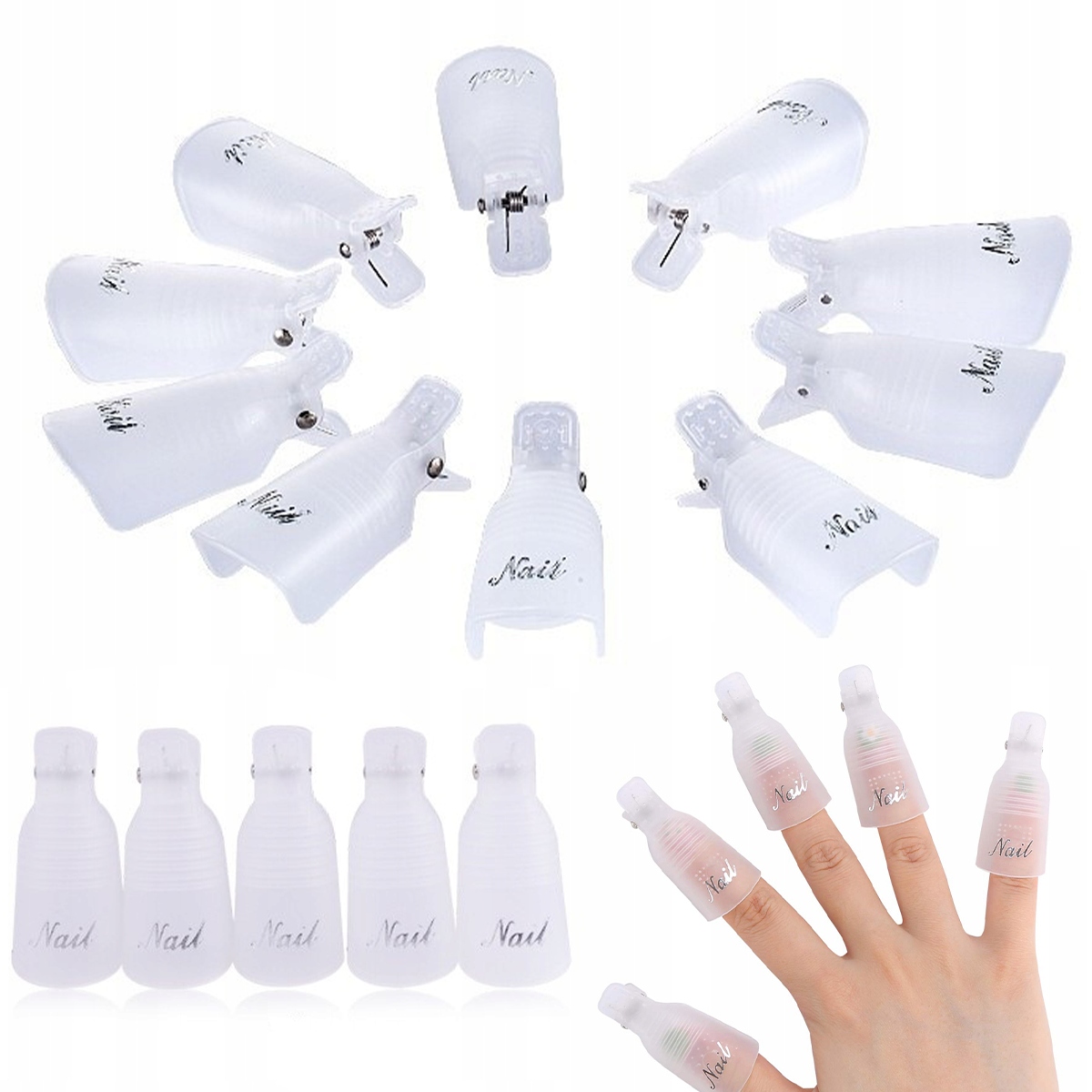 KLIPSY do USUWANIA lakieru hybrydowego żelu 10 szt Kod producenta 718696