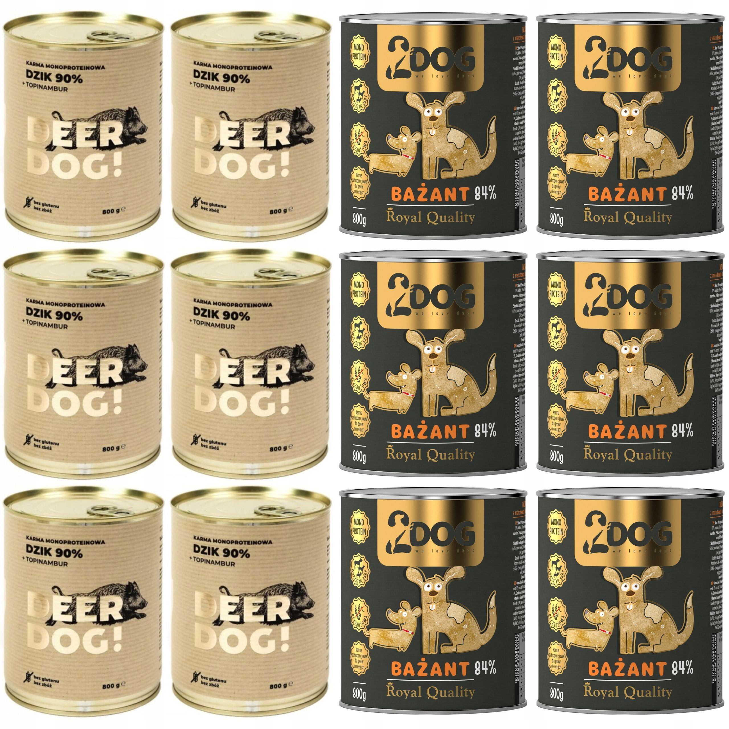 Levně Krmivo Pro Psa Deer Dog Divoký topinambur 800 g 2 dog Bažant 84 % Royal Quality