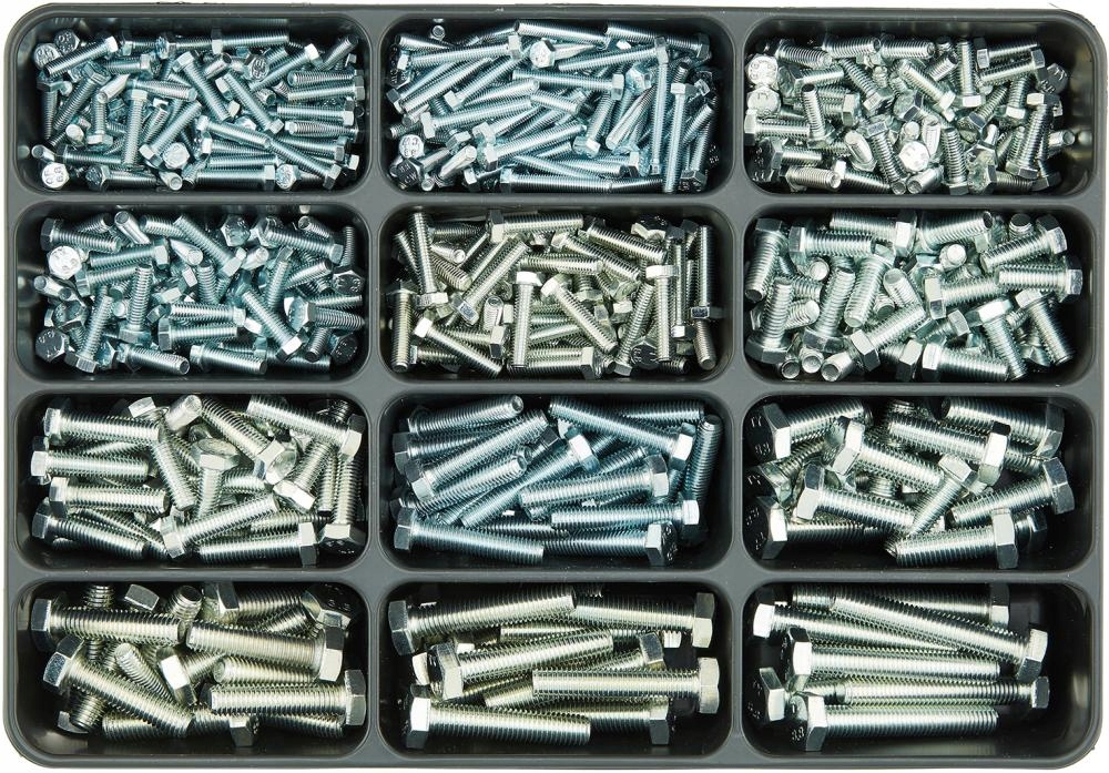 Sada č. Šrouby se šestihrannou hlavou Din 933-8.8 pozinkované E-NORMpro