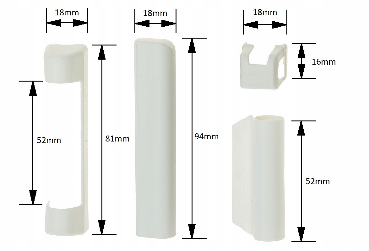 MACO OSŁONKI NA ZAWIASY do okna okien PLASTIKOWYCH Rodzaj osłonka