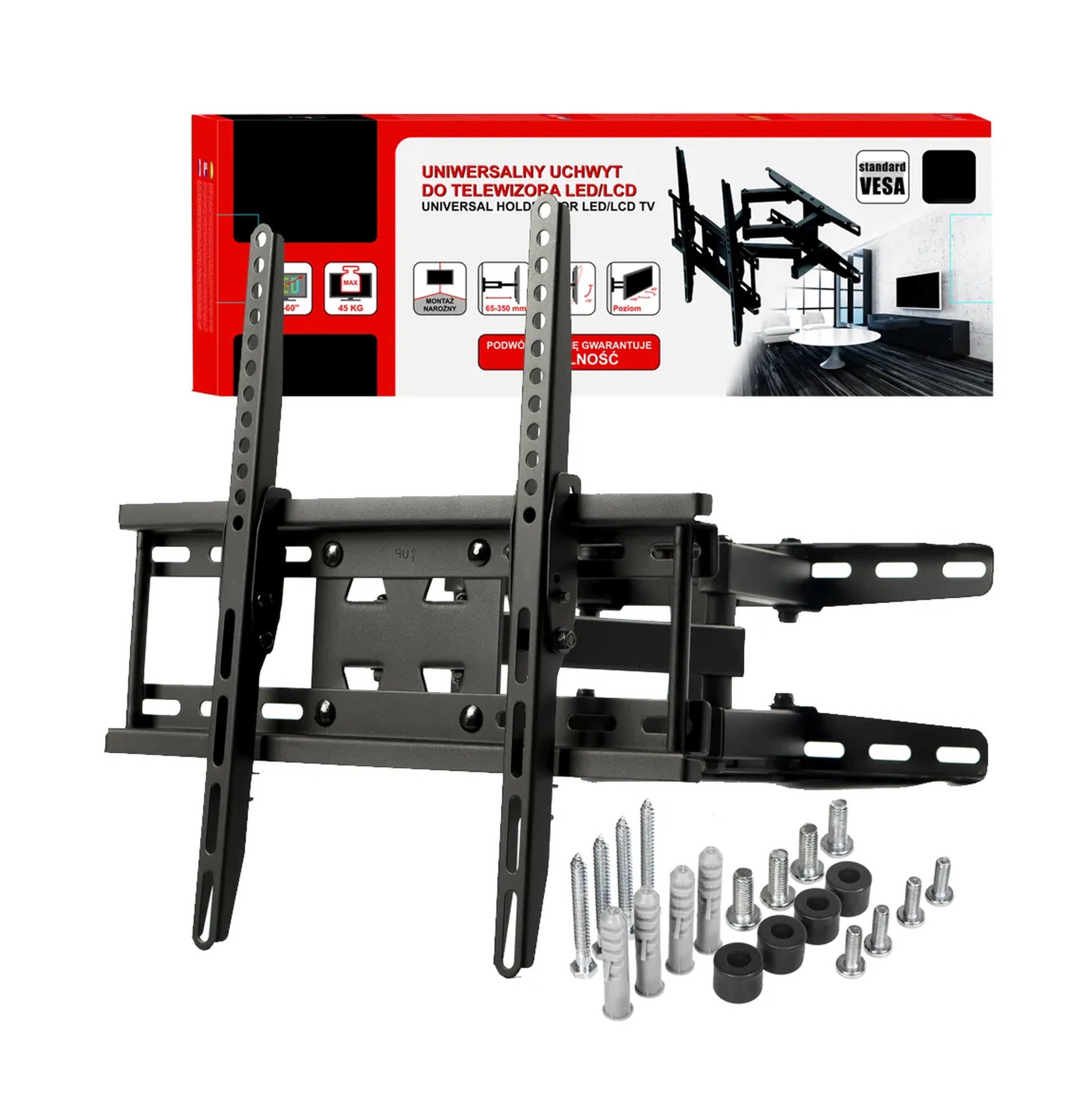 Wieszak Obrotowy Uchwyt Ramię Do Telewizora Tv 23-60 Cali Solidny LCD Led