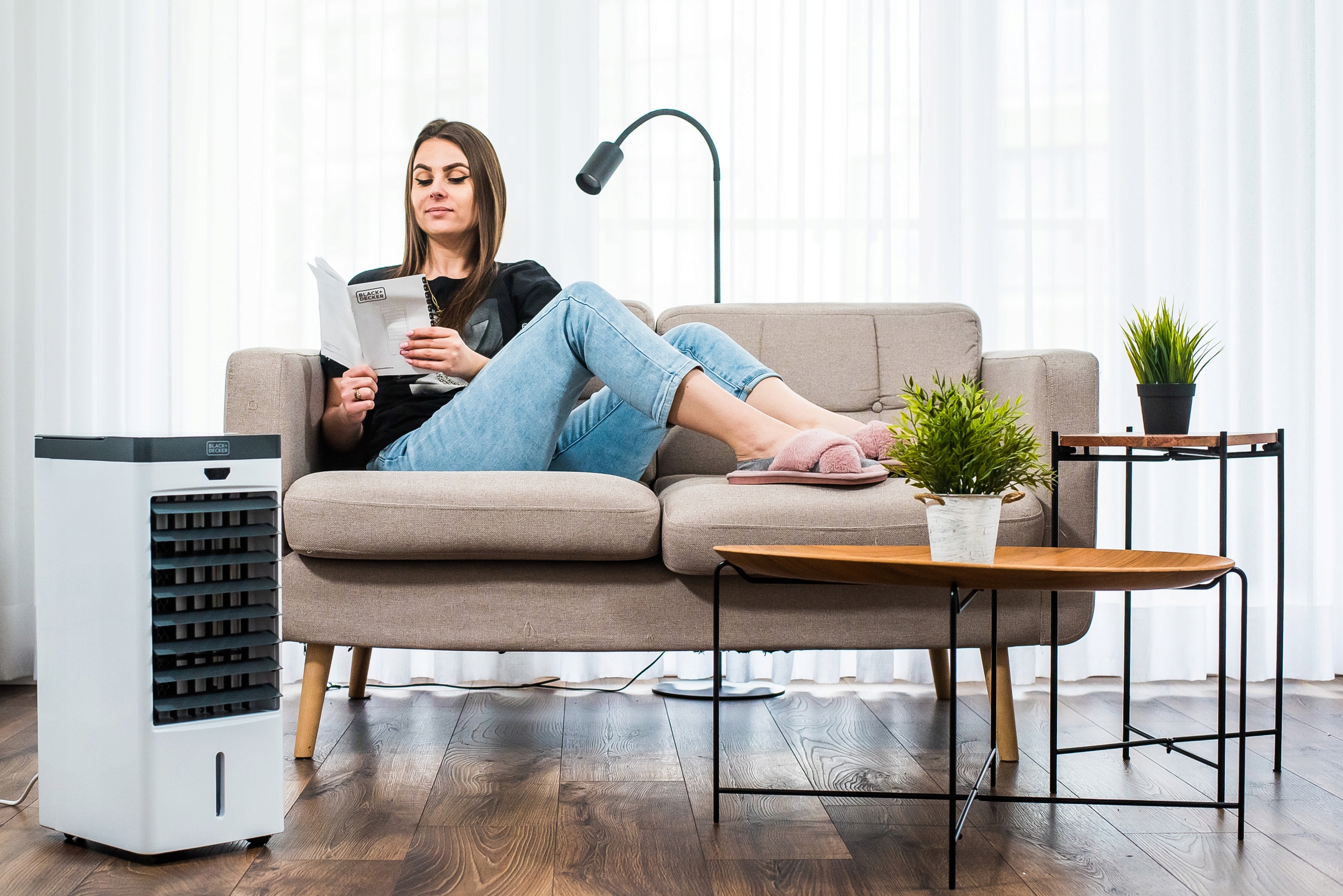 Ochlazovač vzduchu Black+decker, BXAC50E, ochlazovač, zvlhčovač, výška 57 c