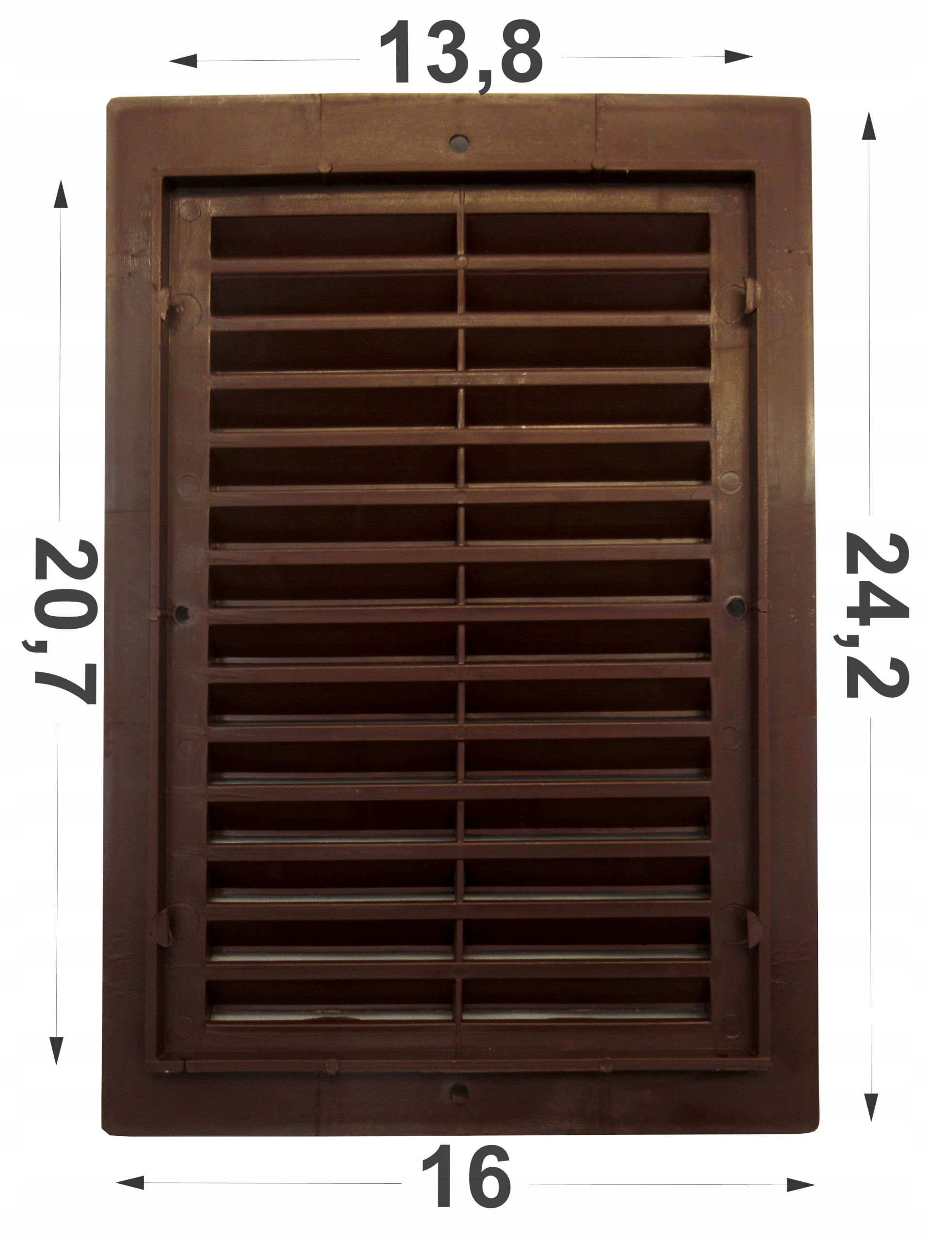 KRATKA WENTYLACYJNA 14X21KOMIN SKOŚNA BRĄZ RAMKA Kod producenta Kratsos1421brazram