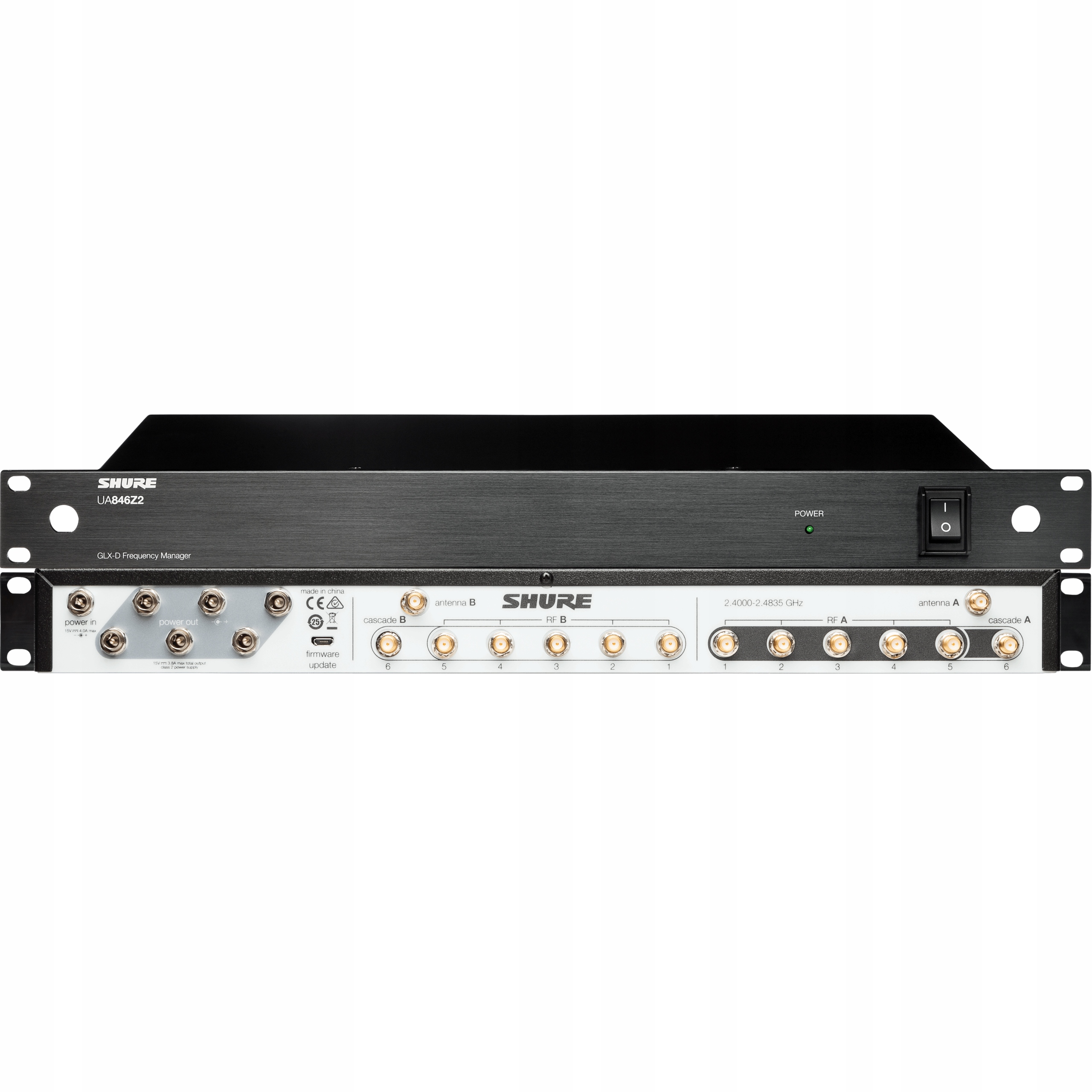 Shure GLXD Advanced Zestaw 4-kanałowy Model SHURE GLXD 14RE/MX53-Z2