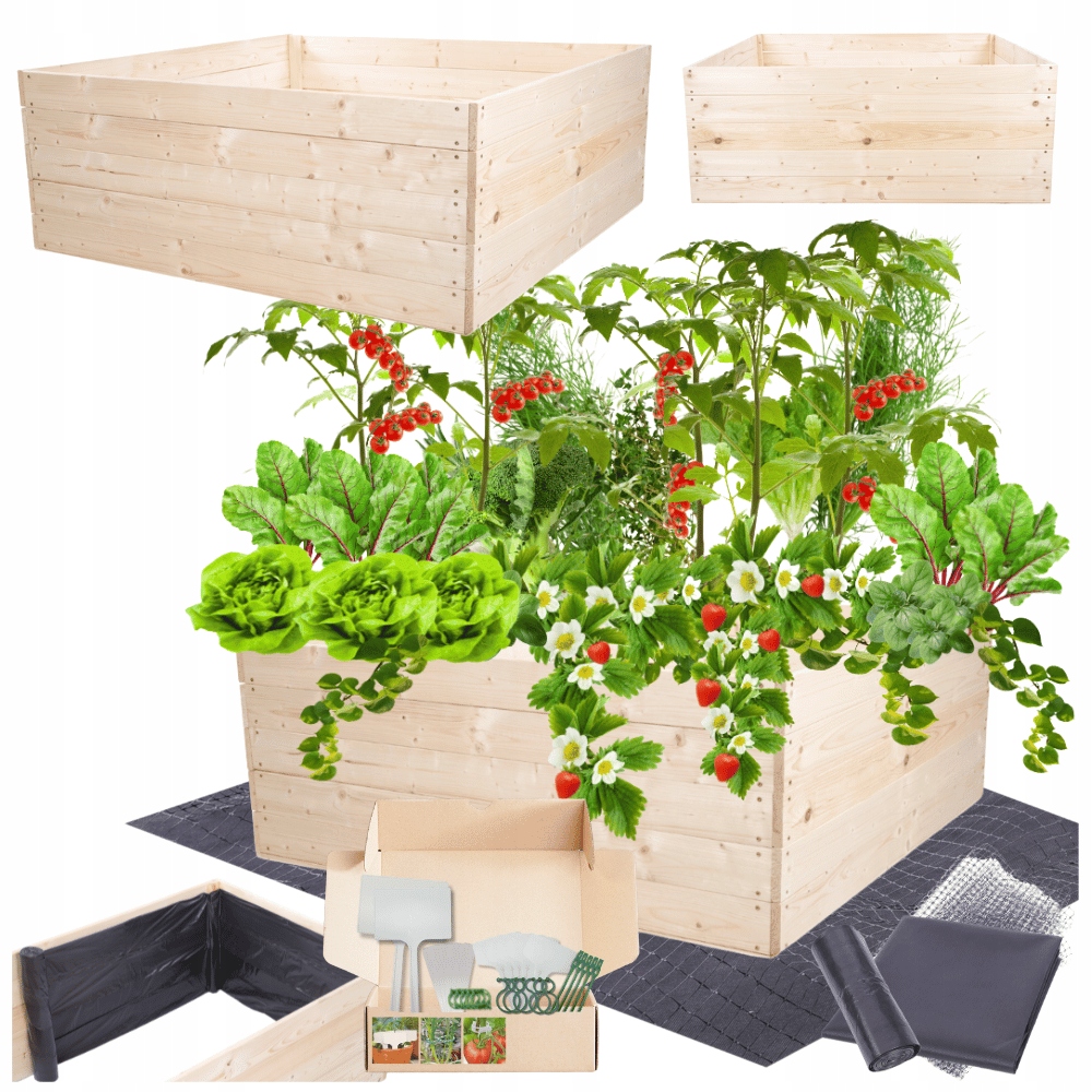 Pařeniště květináč zeleninový záhon truhla záhon vyvýšený impregnát 45x100x100