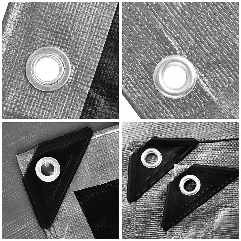 PLANDEKA 3x4m SREBRNA/BRĄZOWA 210g/m2 BARDZO GRUBA 4x3m Długość 4 m