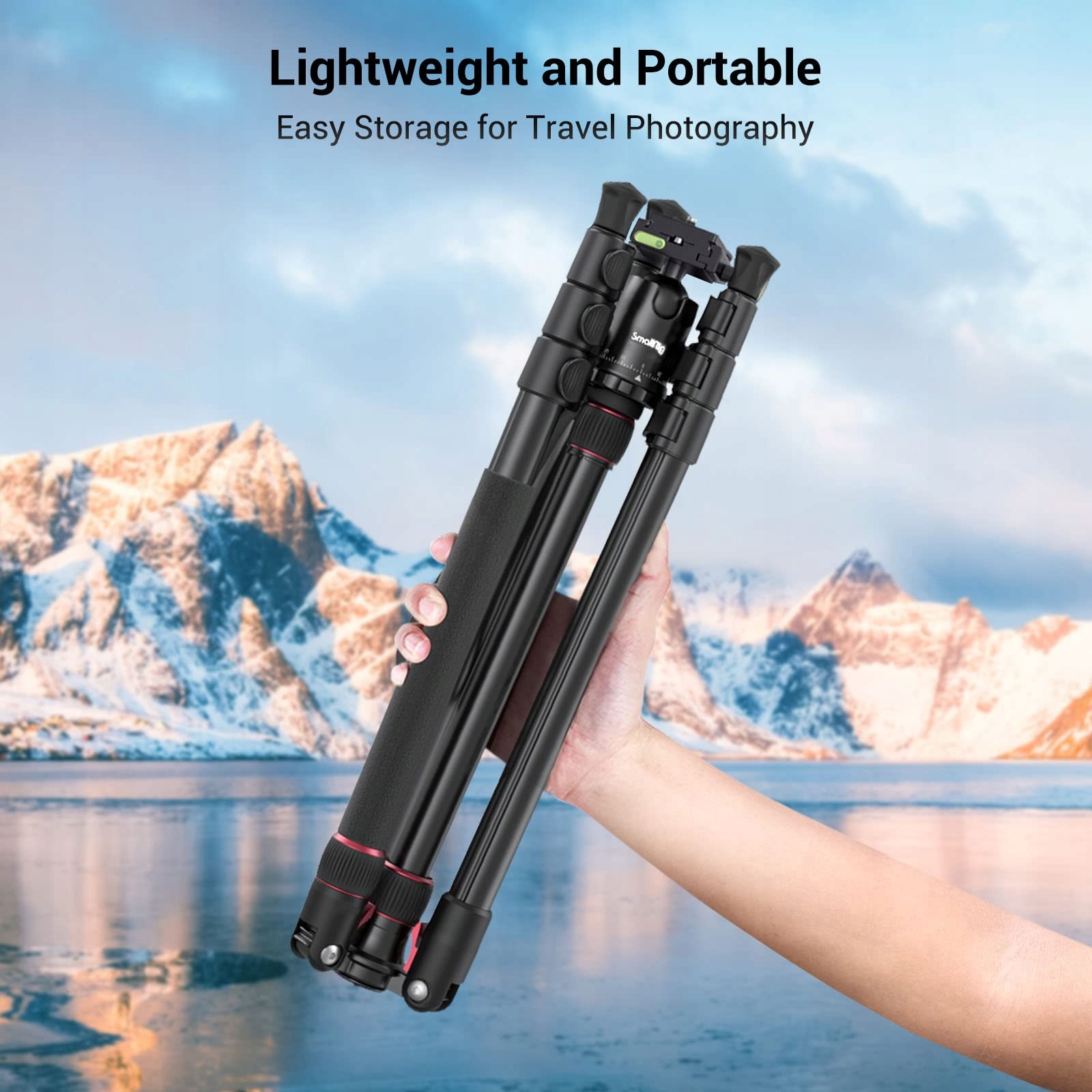SMALLRIG Statyw Kamera Aluminiowy 71" Z Kulową Głowicą i Uchwyt Telefonu — miniatura 7