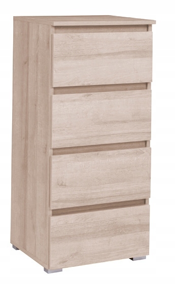

Komoda szafka wąska 4 szuflady 85 cm dąb sonoma