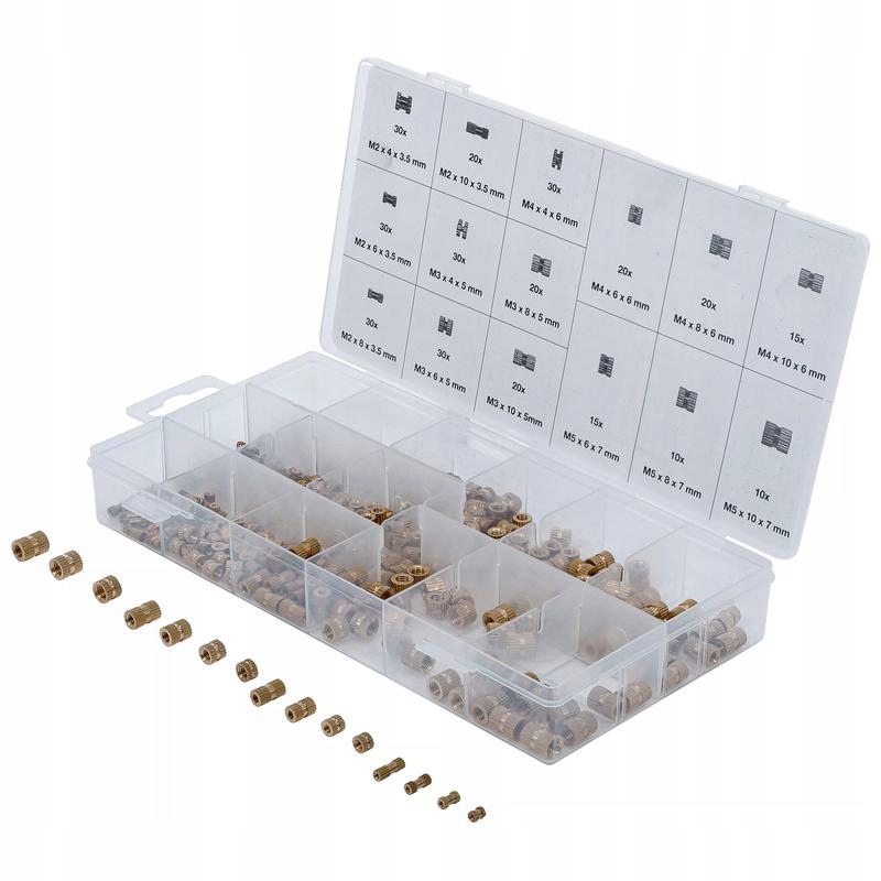 Sortiment mosazných matic 330 ks Bgs 85223