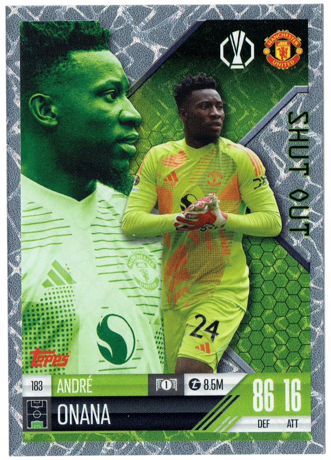 Topps Match Attax Extra 2024-2025 Shut Out 183 Andre Onana Manchester