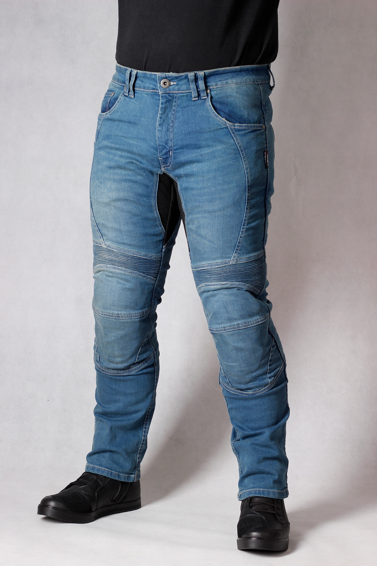 JEANSY MOTOCYKLOWE spodnie LEOSHI FASTER Kevlar Rozmiar 38