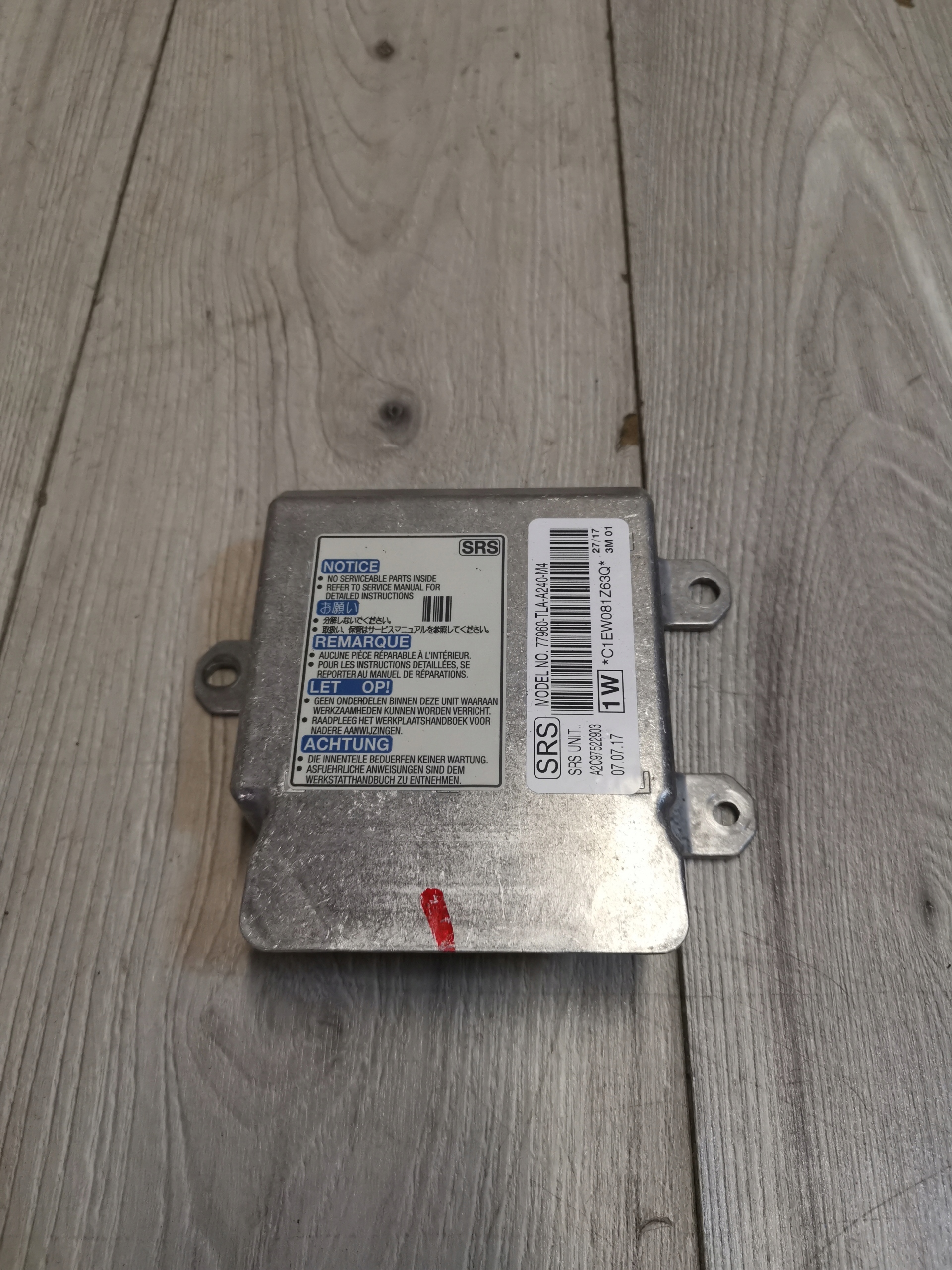 HONDA CRV V 2017- MODUL SENSOR STEROWNIK PODUSZEK 77960-TLA-A240-M4