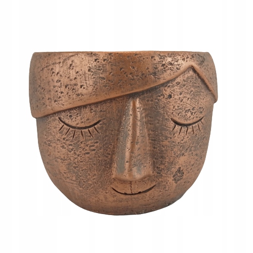 

Betonowa Osłonka Doniczka Twarz Głowa