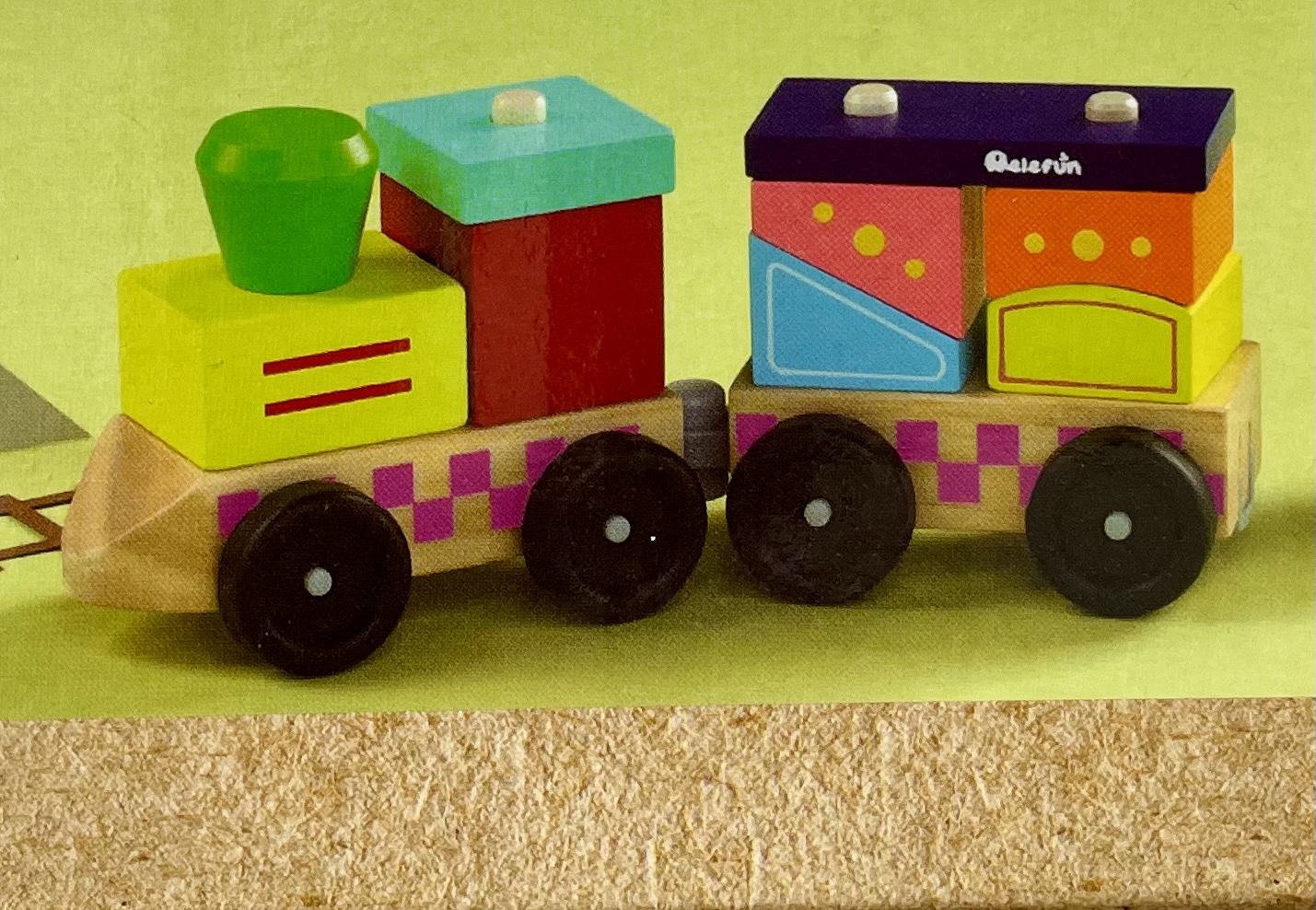 POCIĄG DREWNIANE KLOCKI UKŁADANKA ELEFUN Kod producenta 5609288210368