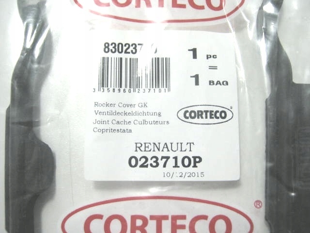 USZCZELKA POKRYWY ZAWORÓW TRAFIC II VIVARO 1.9 DCI EAN (GTIN) 3358960237101