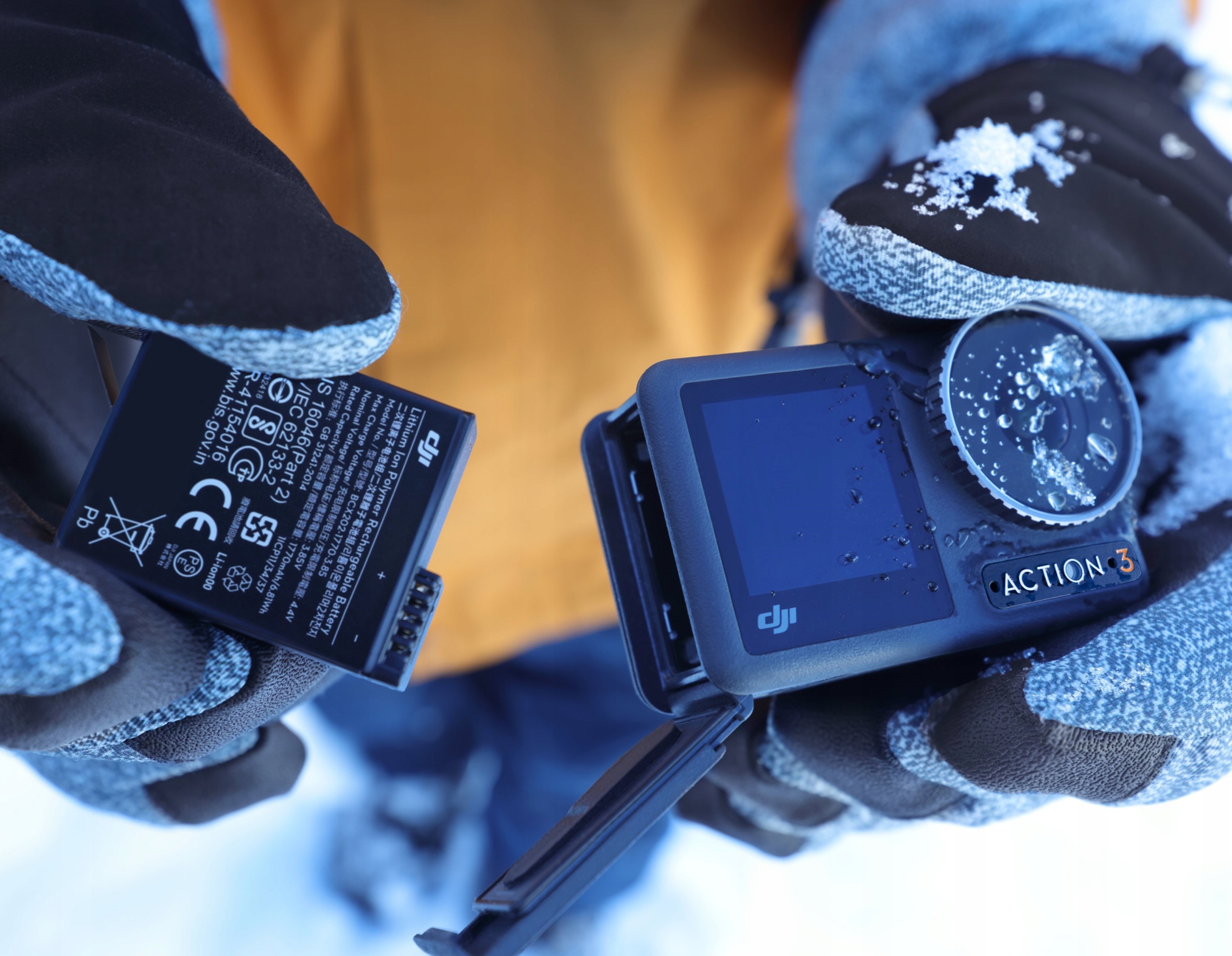 Oryginalny Zimowy Akumulator Bateria do Kamery DJI Osmo Action 4 / 3 Kod producenta DJI Osmo Action 3