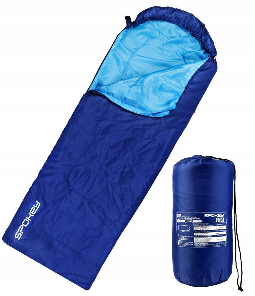 Śpiwór Turystyczny Z Kapturem Pod Namiot SPOKEY