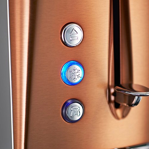 RUSSELL HOBBS Toster Luna Stalowy Miedziany Szerokie Szczeliny 1550W — miniatura 4