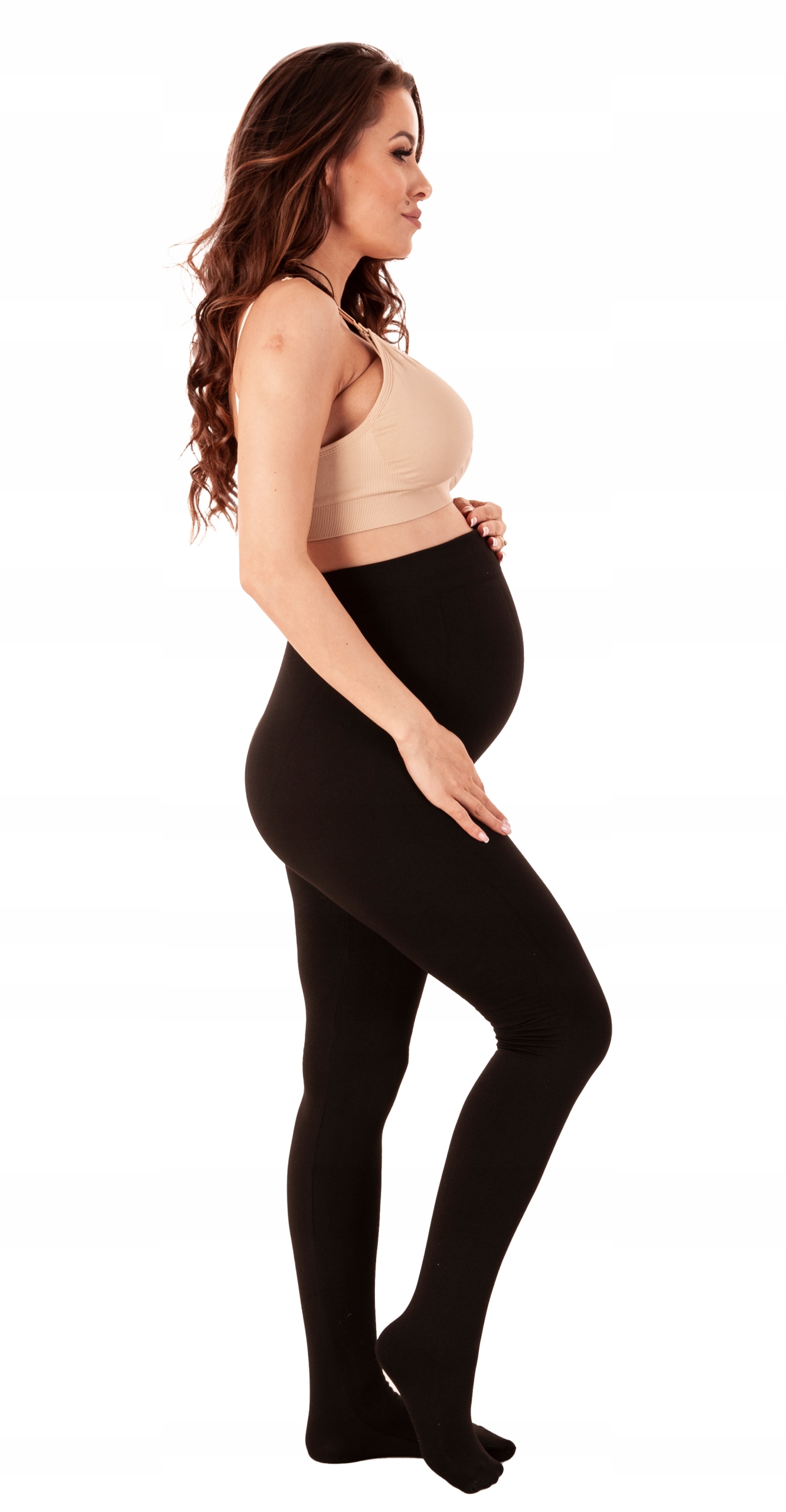 300 den Bawełniane RAJSTOPY CIĄŻOWE BEZSZWOWE ocieplane POLAREM fenome Rozmiar 3/4