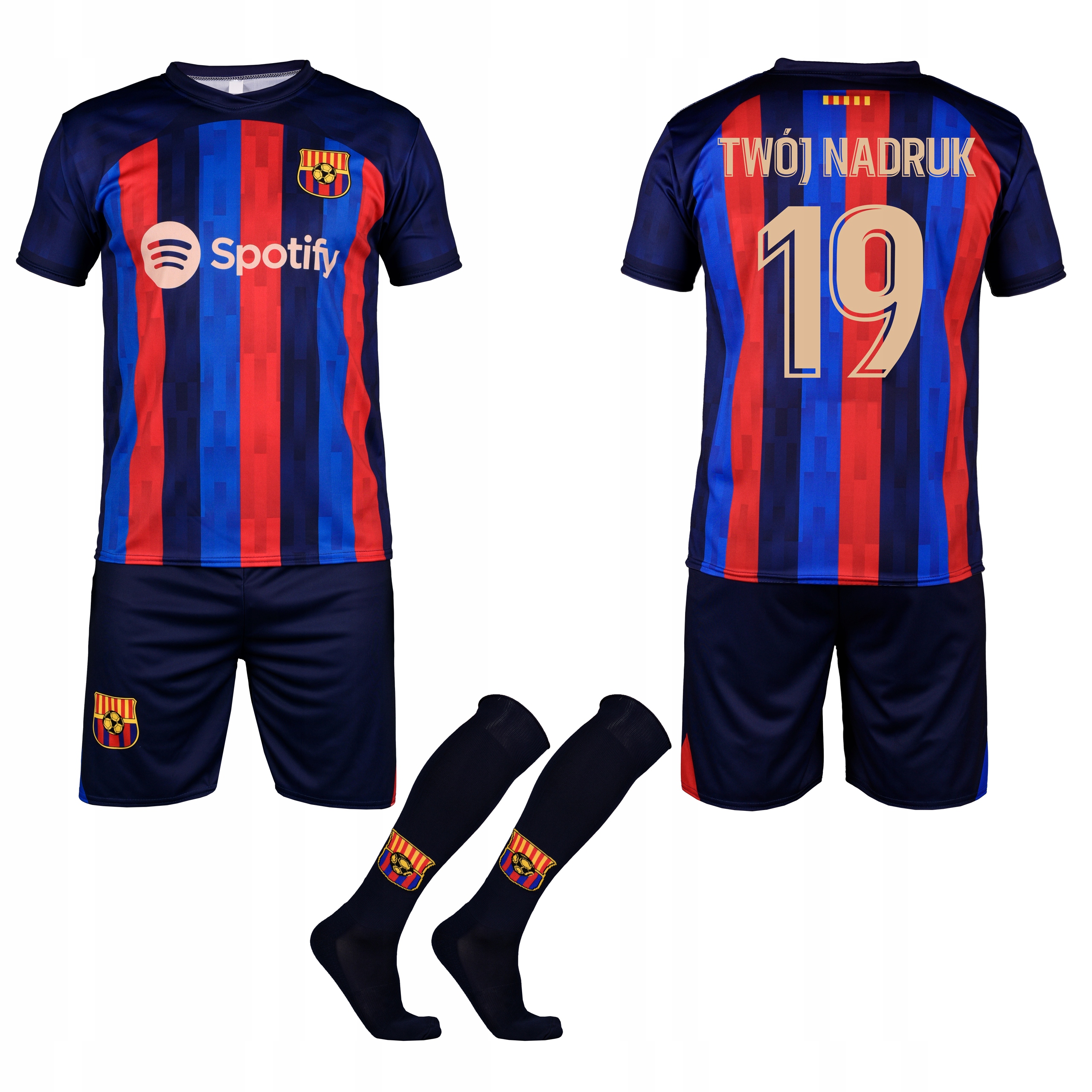 

Strój z getrami Barcelona Twój Nadruk 122 cm
