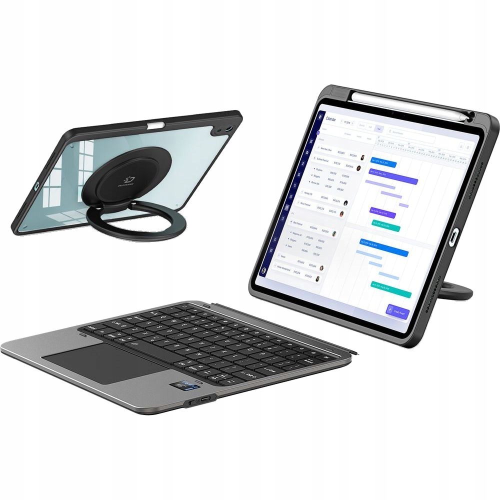 Pouzdro s klávesnicí Dux Ducis pro iPad Air 11/10.9 2020-2025, pouzdro se stojánkem