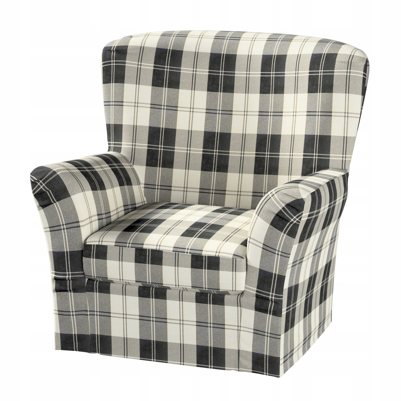 Dekoria Poťah na kreslo Tomelilla vysoký s záložkami Ikea sivý