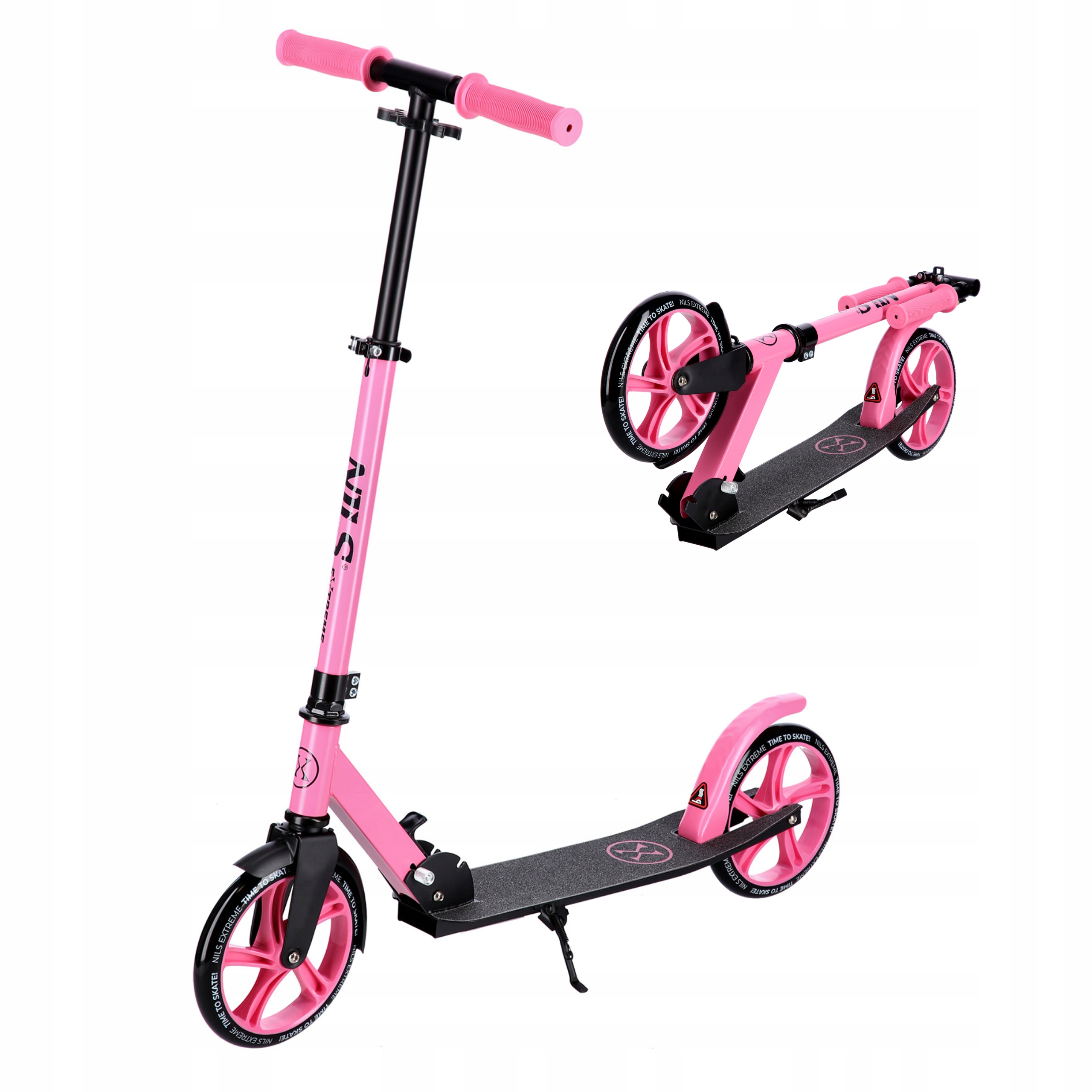 Składana Różowa Hulajnoga Miejska Duże Kółka 200mm ABEC7 100 Nils Extreme