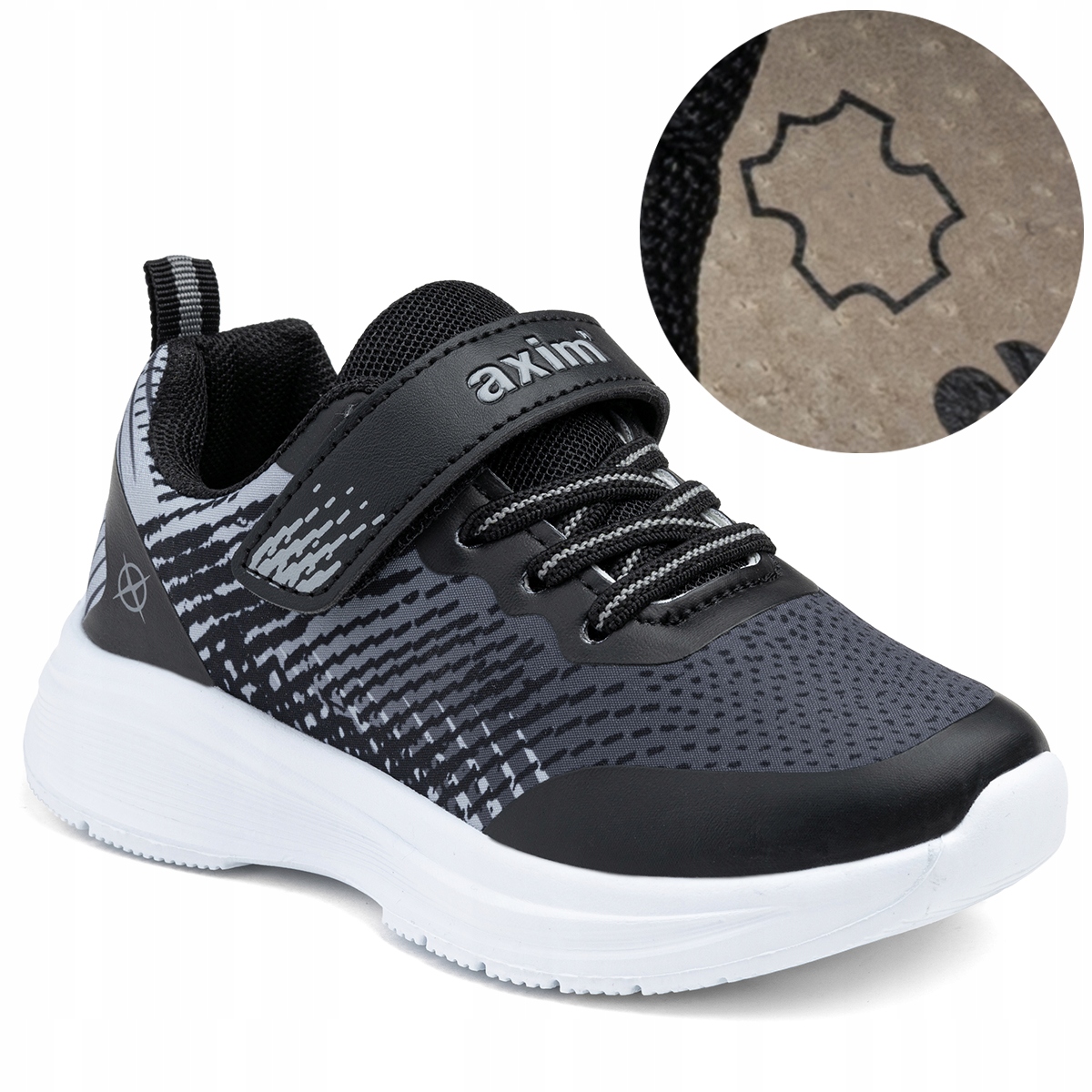 Buty sportowe dziecięce w.SKÓRA niezawodne lekkie rzep Axim 38