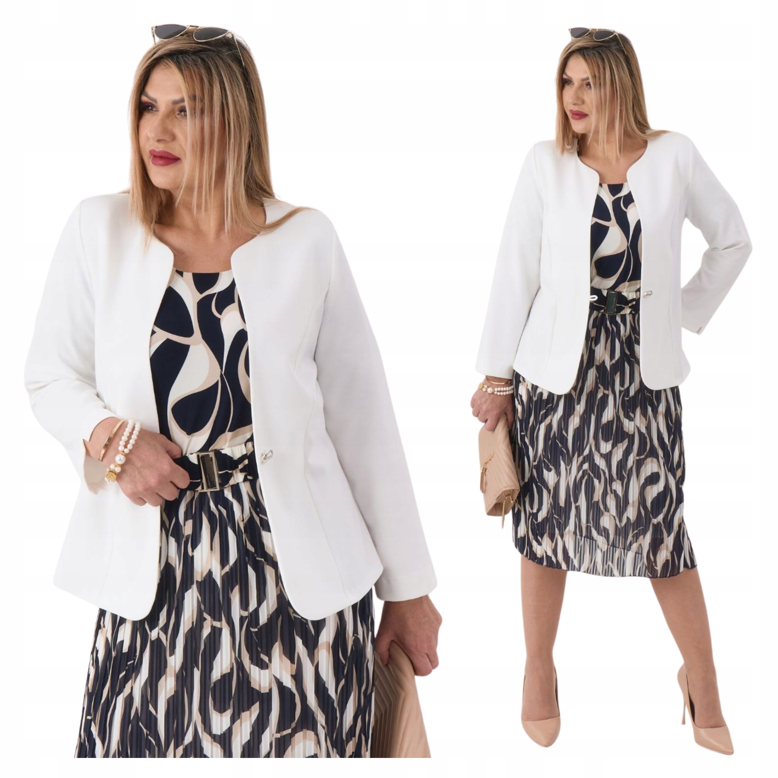 Żakiet Krótki Marynarka Polski Producent Duże Rozmiary Wizytowy