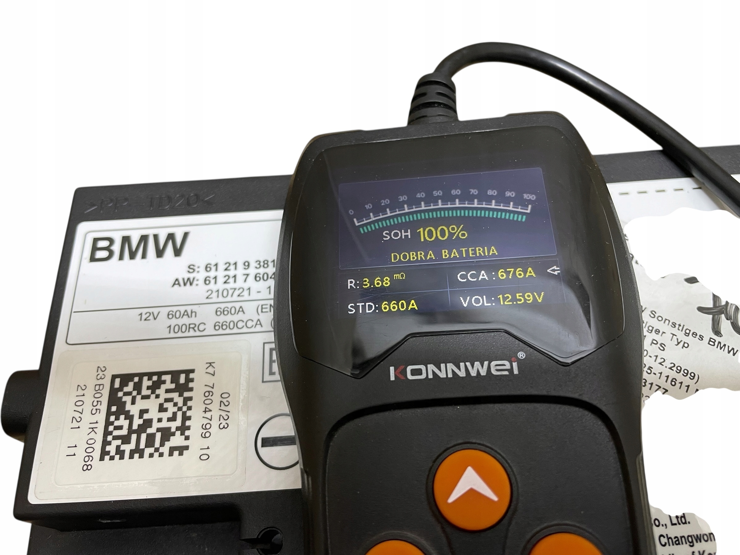 AKUMULATOR AGM START-STOP 12V 60AH 660AH BMW 2023R Original