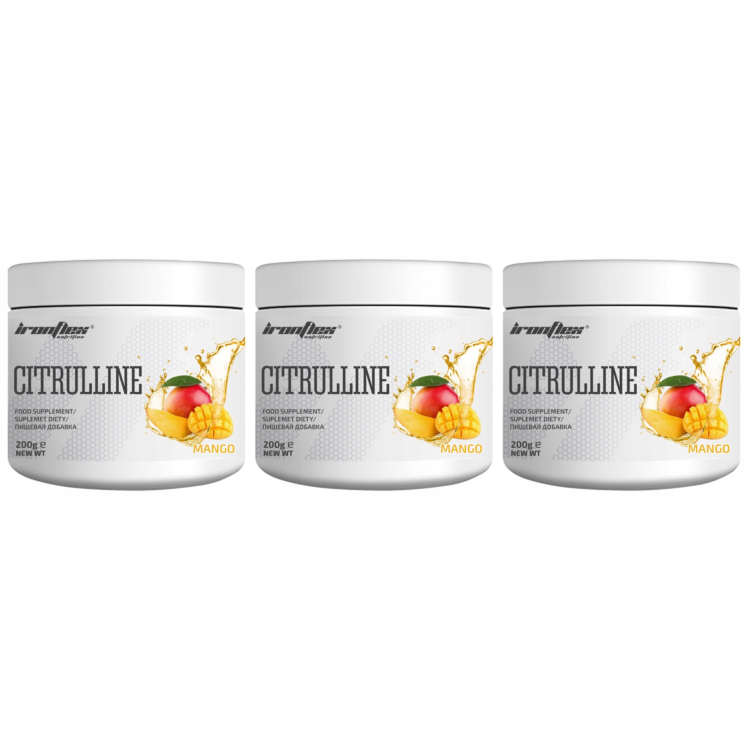 3x Citrulin Jablečný Ironflex Citrulline 200 g Čerpadlo