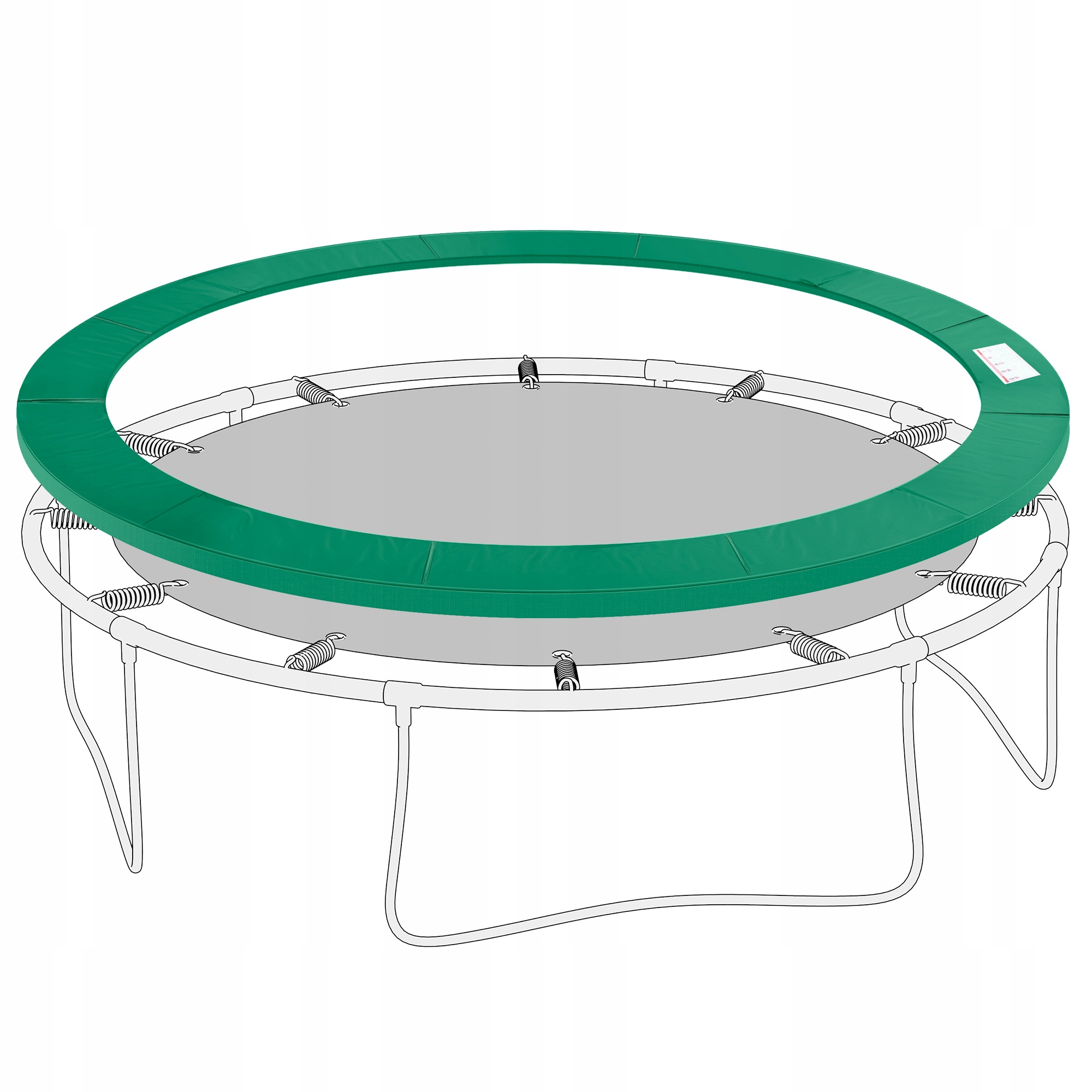 Zielona osłona krawędzi Sprężyny do trampoliny Ø366 cm Homcom