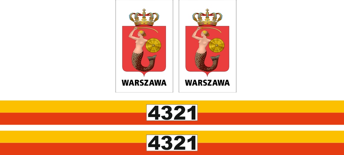 MAGNETYCZNE NAKLEJKI oznaczenie TAXI Warszawa