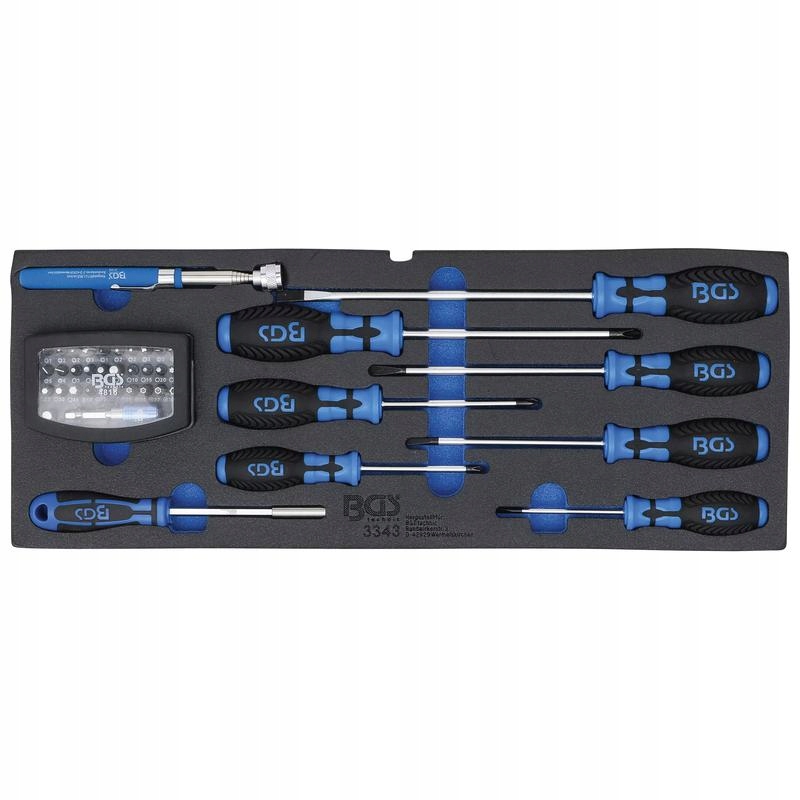 Vložka pro Bgs 3312 šroubováky, sada bitů a magnetický uchopovač 41 ks
