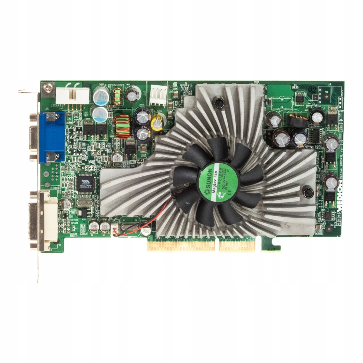 Sapphire 128 Quad Radeon 9800 Xt Placa Video GeCube Game Buster