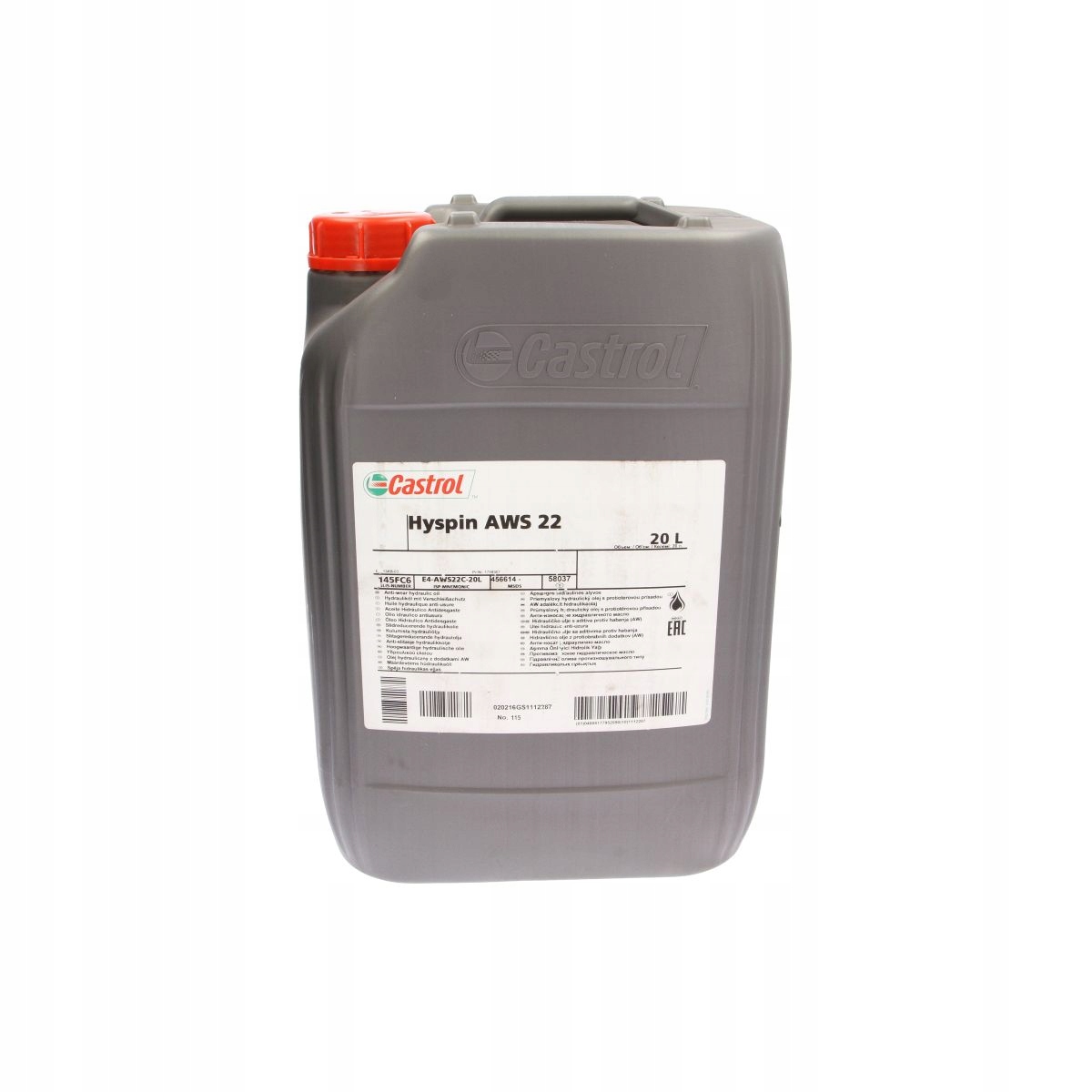 Hydraulický olej Castrol Hyspin Aws 22 20L sada pre vodiča #35
