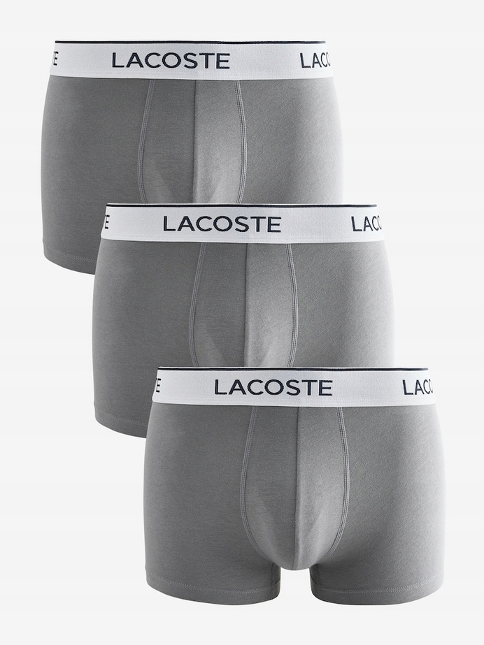 Pánské boxerky Lacoste šedé 3-pack velikost L šedé