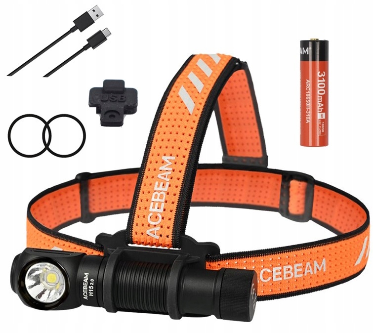 Acebeam Latarka Diodowa Czołowa Ręczna Usb-c H15 2.0 220m 2800 lm