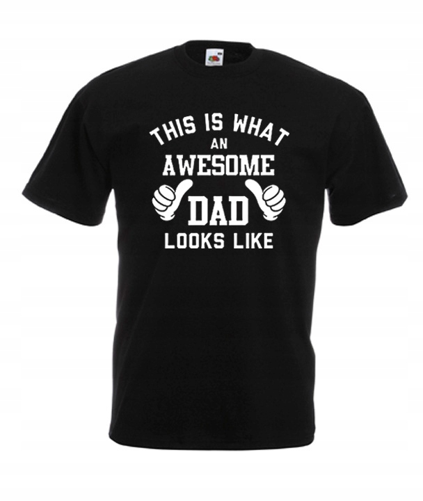 

XXL Koszulka Męska Dzień Ojca Tata Best Dad Wzór
