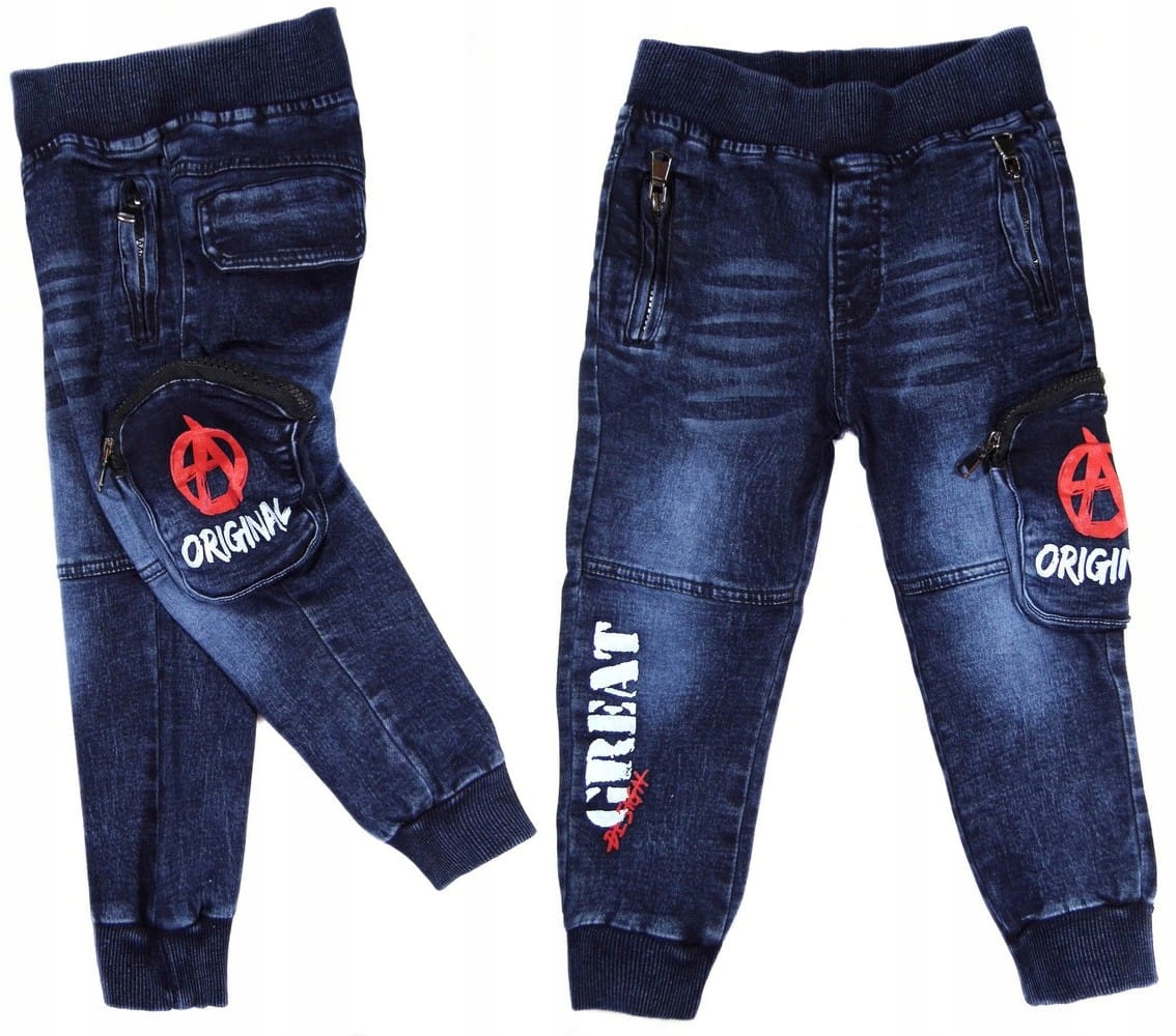 

Spodnie joggery 8251 Hugo 7/8Y miękki Jeans czerwo