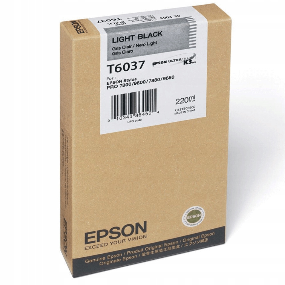 Tusz Epson T6037 C13T603700 Light Black