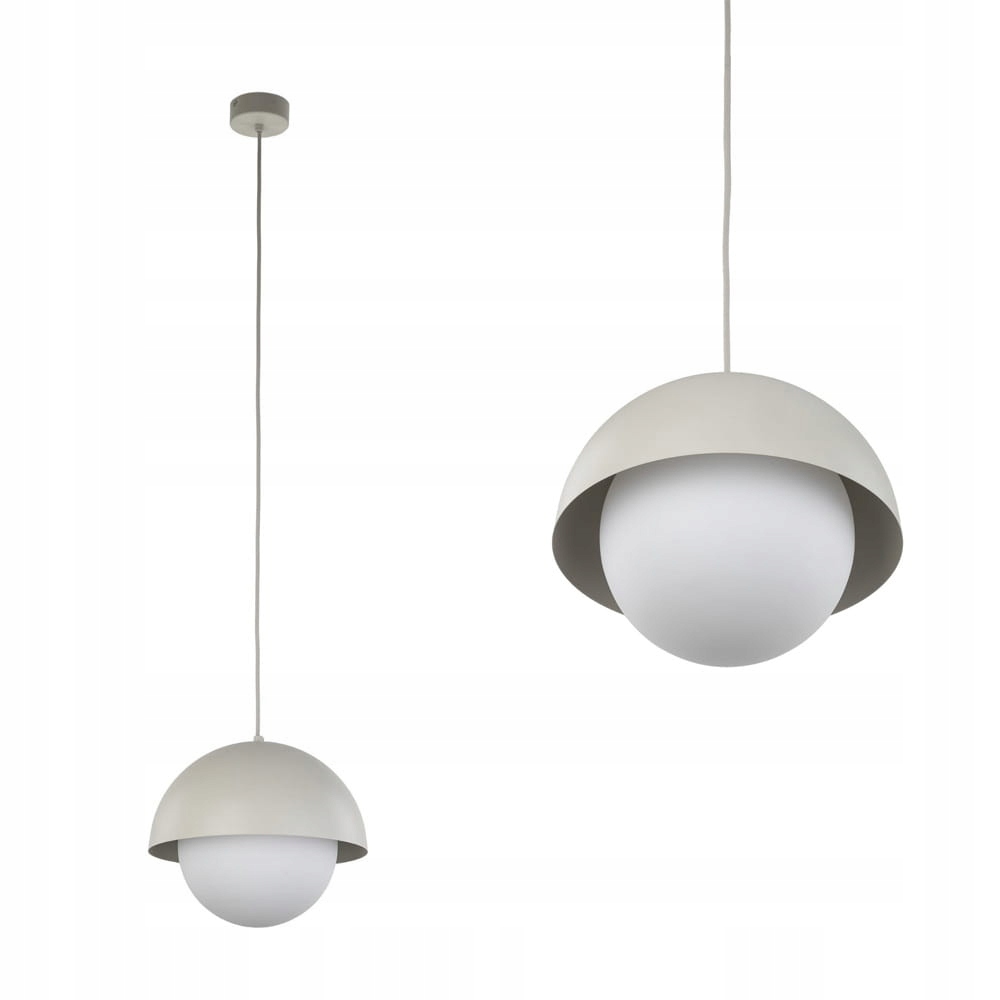 Závěsná lampa Bono Beige M kovové stínidlo mléčné sklo Tk Lighting