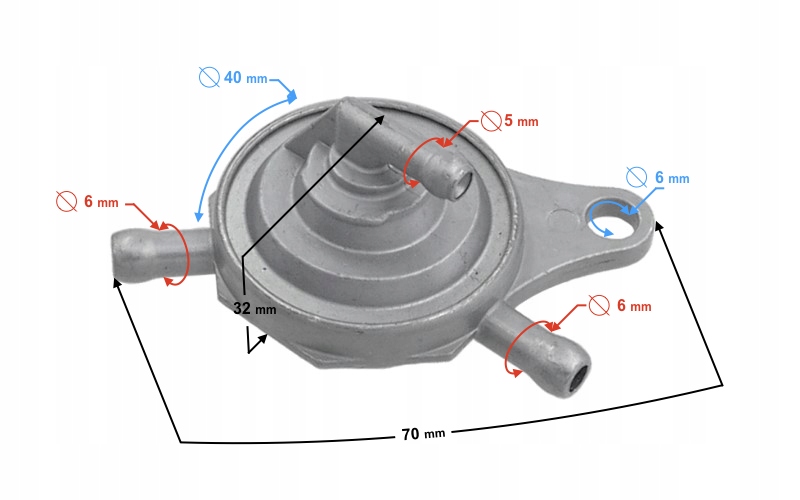 Pompka paliwa SKUTER ORLANDO 3 wejścia Moretti Producent Moretti