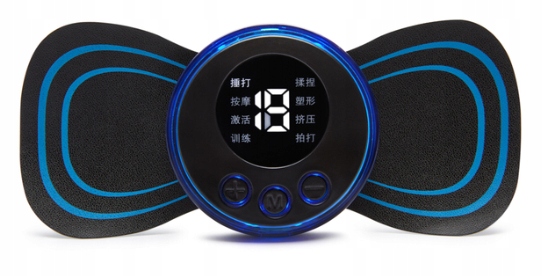 MASAŻER ELEKTROSTYMULATOR MIĘŚNI EMS MINI LCD AKU