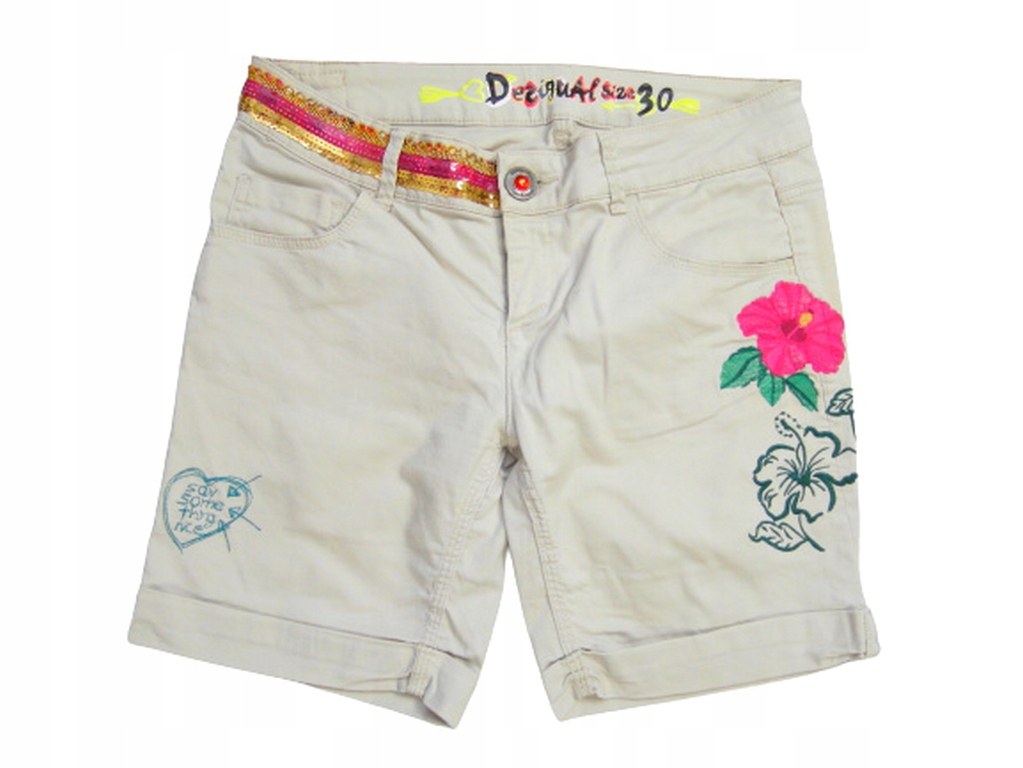 DESIGUAL SPODENKI JEANSOWE ROZ. 30 PAS 88 CM