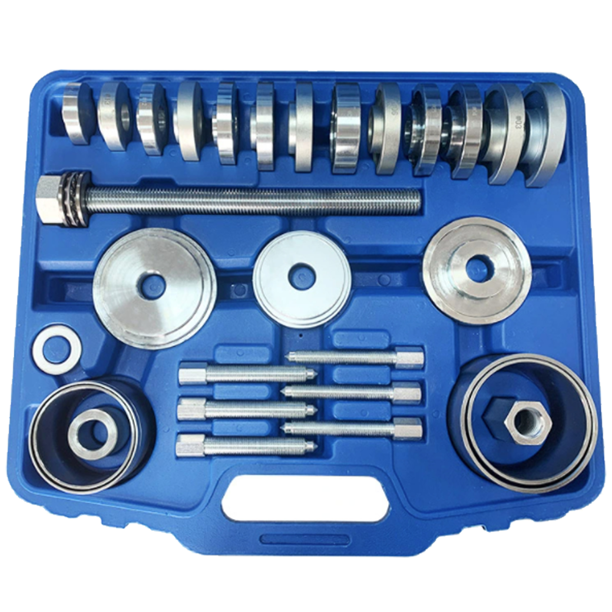 Stahovák Pro De/montáž Velkých Ložisek Nábojů A Pouzder Kol 50-89 mm 34 ks